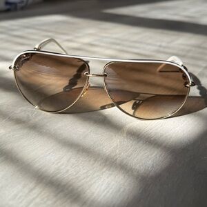 Gucci Gold Aviator Sunglasses